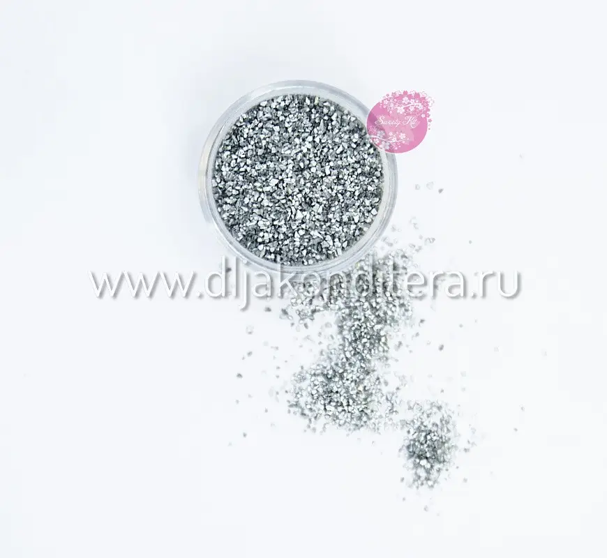 Фото #2 товара Пищевые блёстки Sweety Kit  5g Серебро