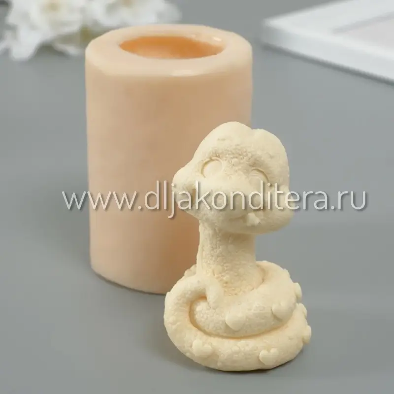 3D силиконовая форма "Змея в Сердечко"