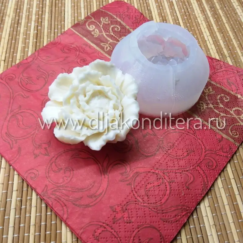 Фото #1 товара 3D молд Пион d6,5см