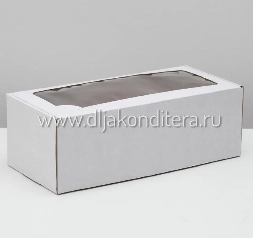 Коробка 16*35*12см Белая самосборная