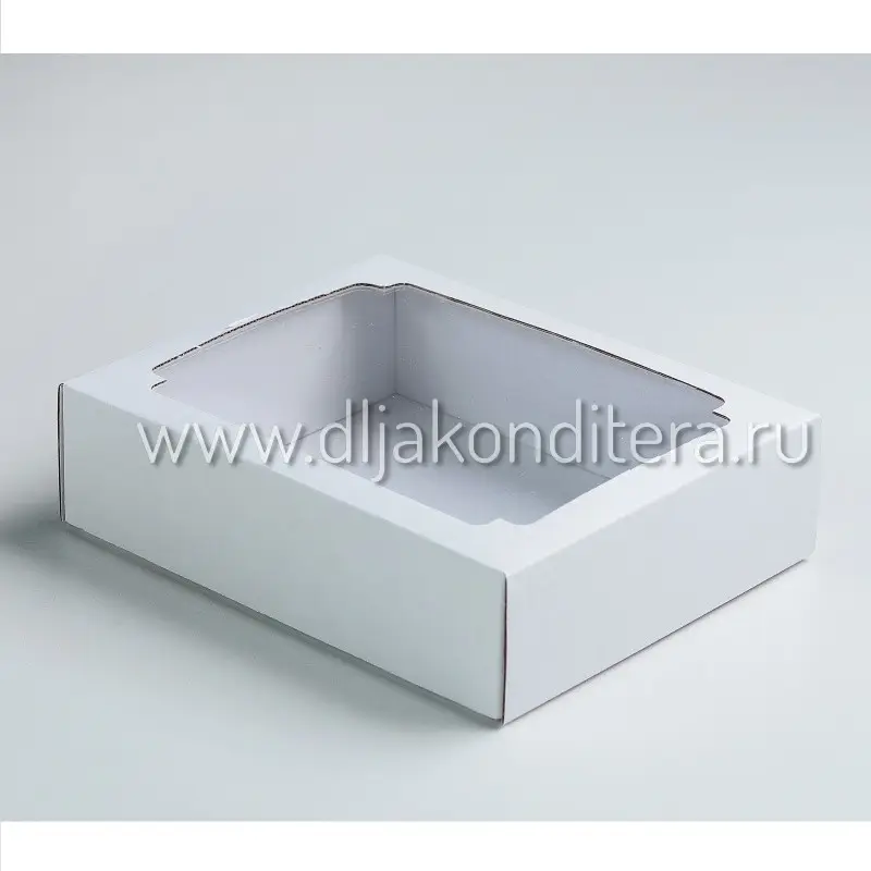 Коробка с окном 18*15*5см Белая