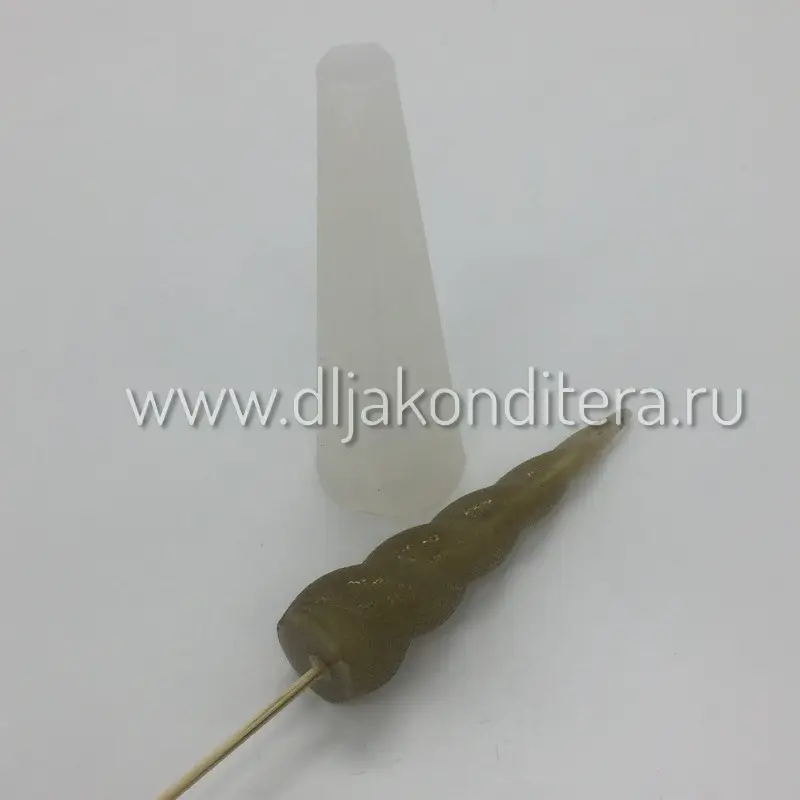Фото #1 товара 3D силиконовая форма Рог единорога 12см
