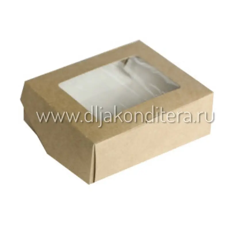 Коробка 10*8*3см крафт с окном