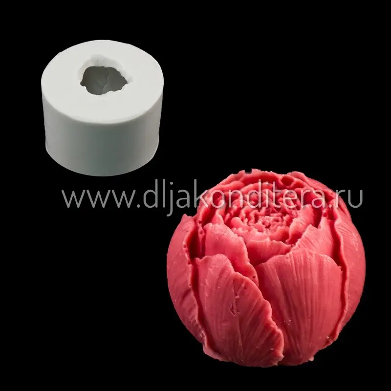 Фото #1 товара 3D молд Пионовидная Роза d5,5см