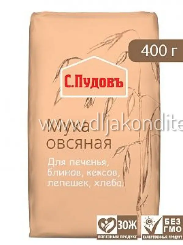 Фото #2 товара Мука Овсяная 400гр С.Пудовъ
