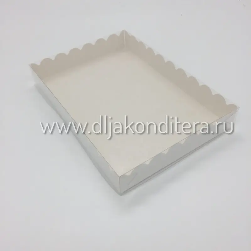 Коробка 22*15*3см цветная с прозрачной крышкой