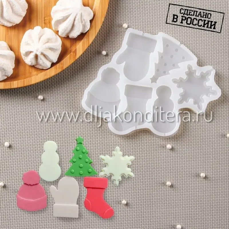 Силиконовая форма Новогодние Леденцы
