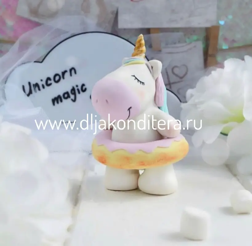 Фото #1 товара 3D силиконовая форма Единорог в спасательном круге