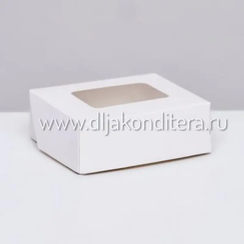 Фото #1 товара Коробка 10*8*3см БЕЛАЯ с окном