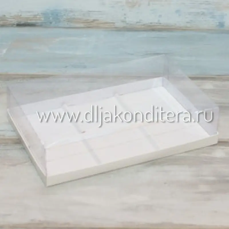 Коробка для 6-ти муссовых пирожных 27*17*6см с крышкой