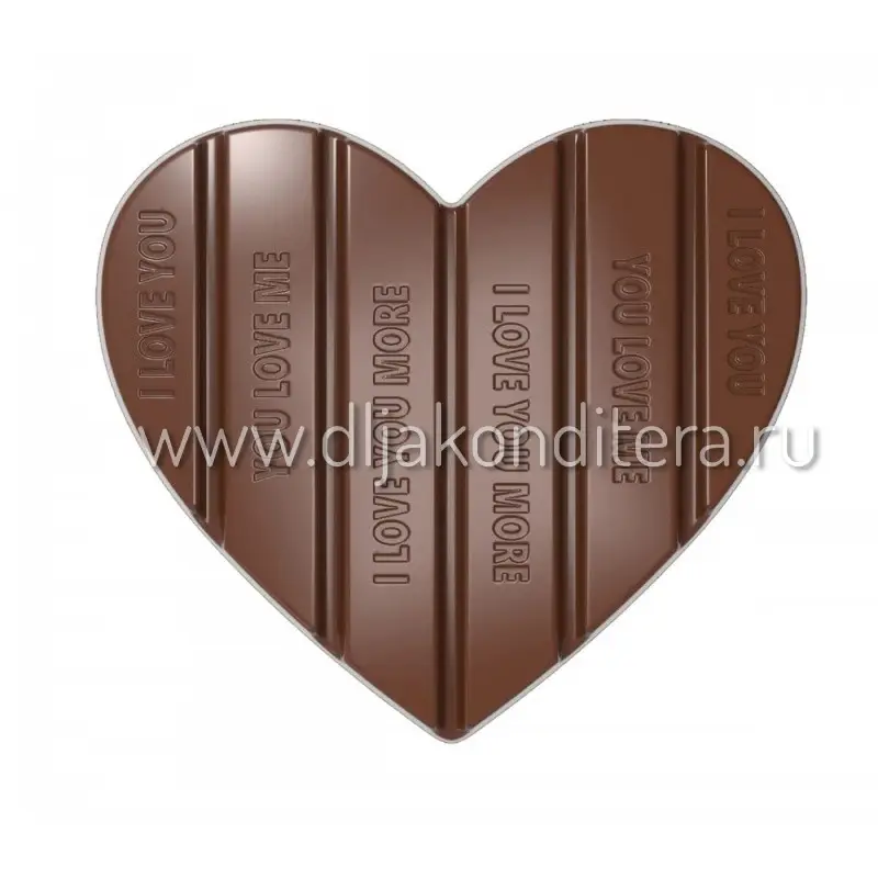 Фото #2 товара  Поликарбонатная форма Tablet Heart Chocolate World 12044