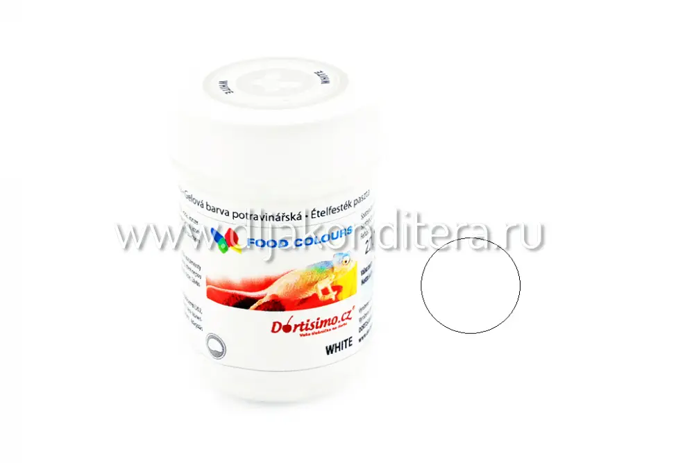 Фото #1 товара краситель Food colours 35гр белый