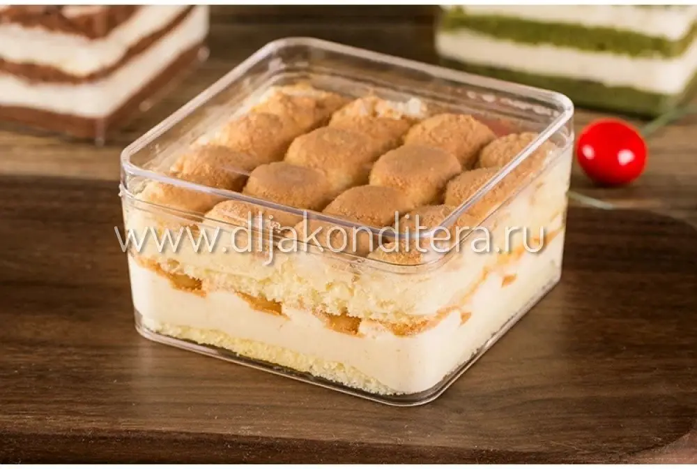 Креманка Пластик квадрат 10*10см h5,5