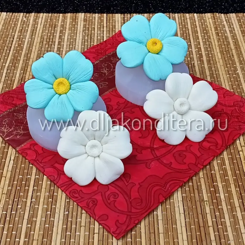 Фото #1 товара 3D молд Цветок Незабудки 5,5см