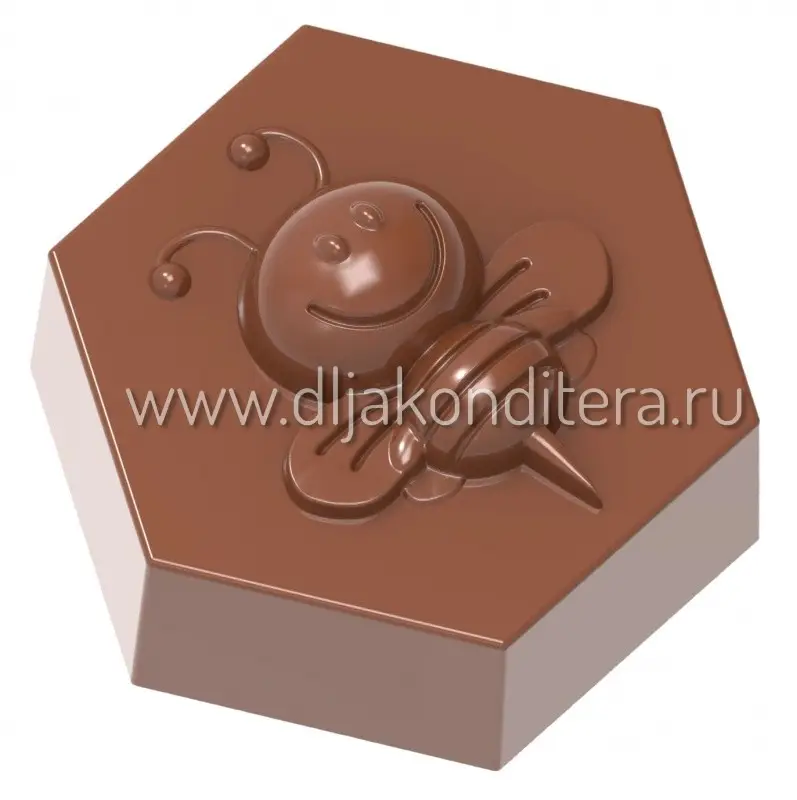 Фото #2 товара  Поликарбонатная форма Bee on Hexagon Chocolate World 1858