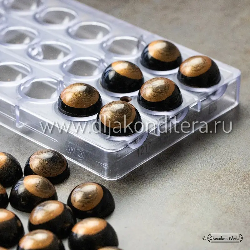 Фото #2 товара Поликарбонатная форма Полусферы 3см Chokolate World 1217