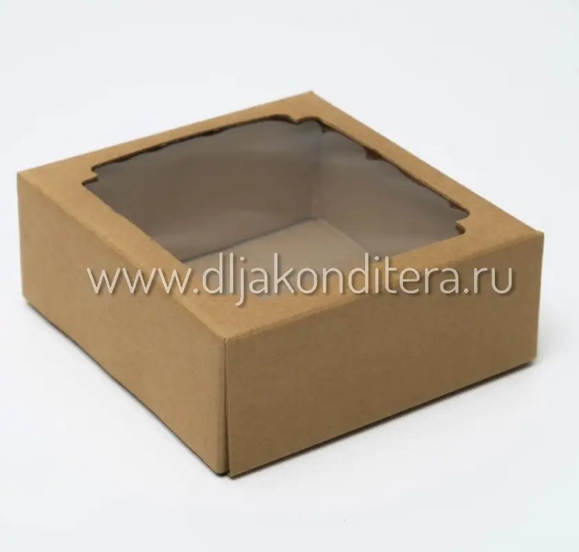 Фото #1 товара Коробка с окном 14,5*14,5*6см Белая